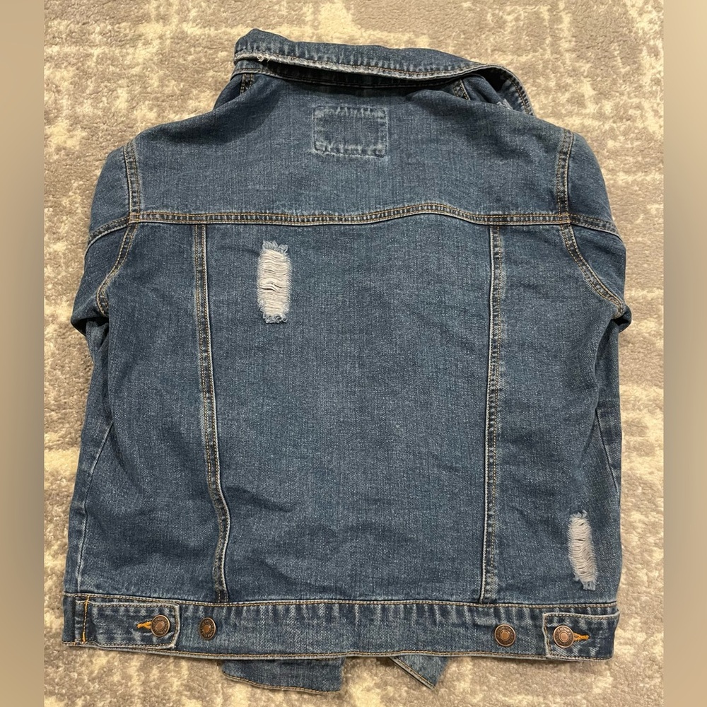 Distressed FOREVER 21 Denim Jacket - Picture 3 of 5